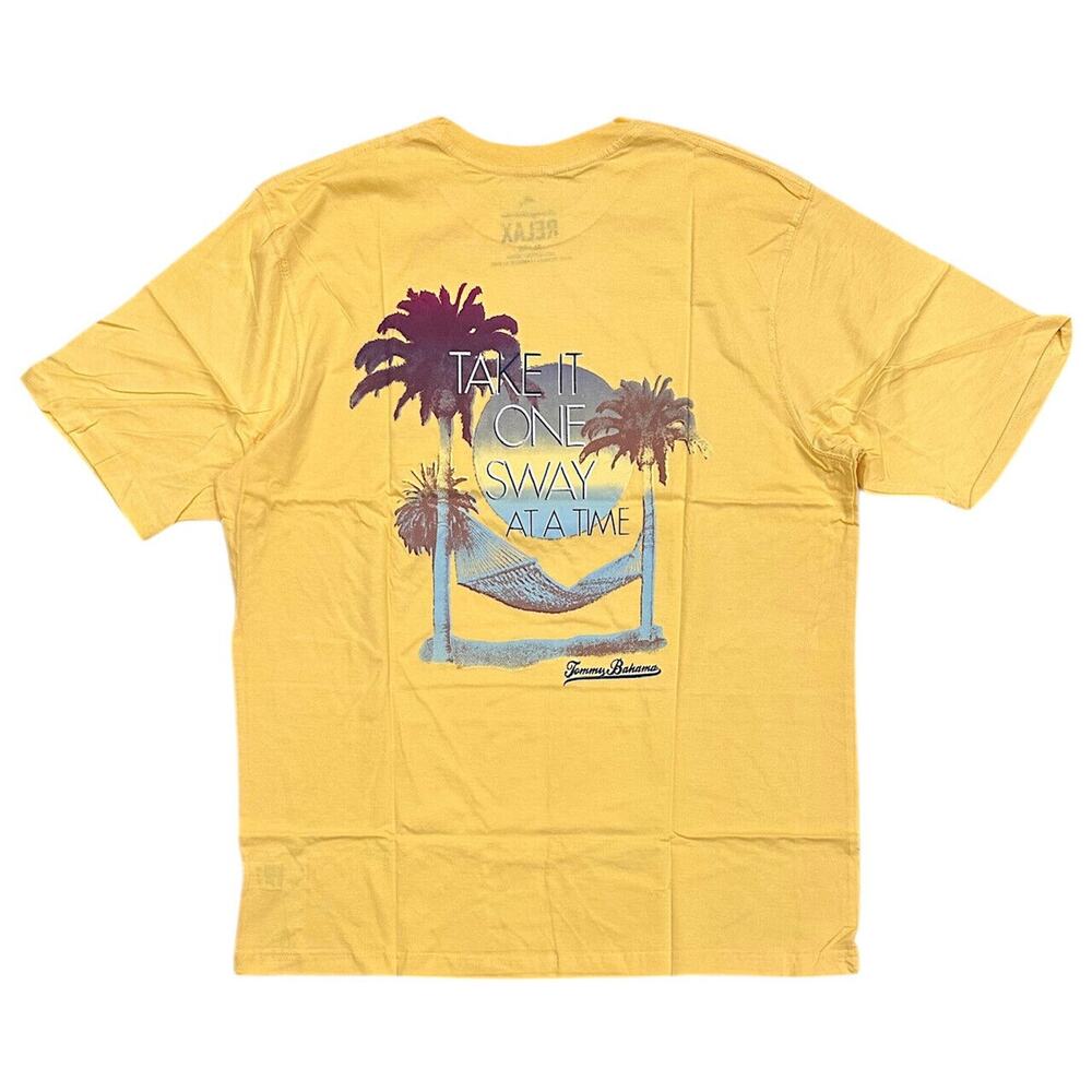 Tommy Bahama Yellow Palm Tree Graphic Tee